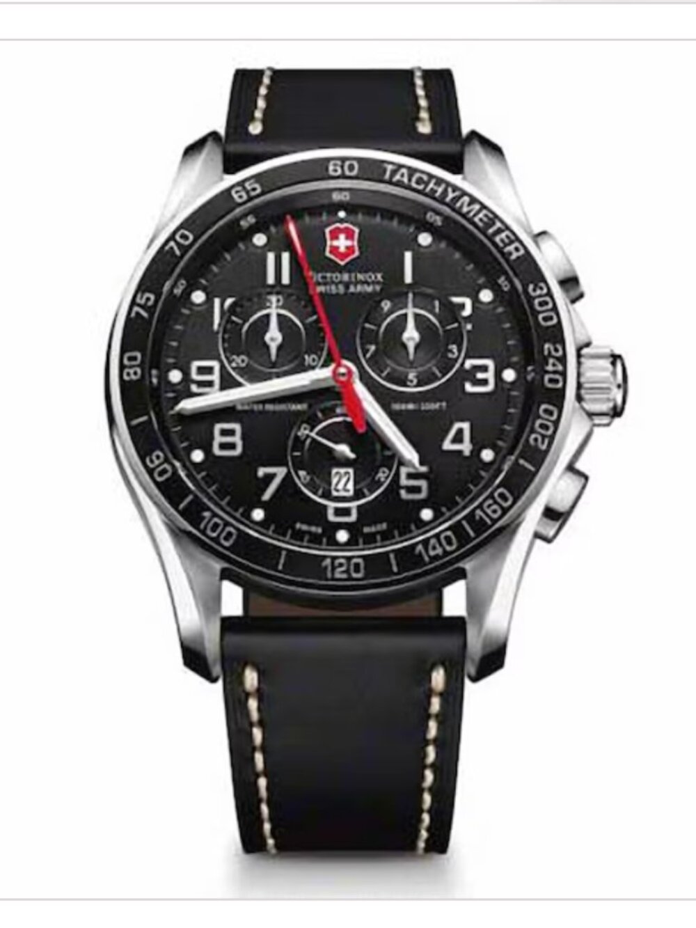 Men's Victorinox Swiss Army Classic XLS Chronograph Strap Watch with Black Dial